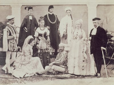 A group of English actors in India, c.1880 by English Photographer